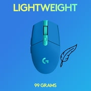 Logitech G305 LIGHTSPEED Wireless Gaming Mouse, HERO Sensor, 12,000 DPI, Lightweight, 6 Programmable Buttons, 250h Battery, On-Board Memory, Compatible with PC, Mac, Blue