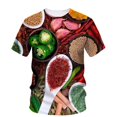 thumbnail image 1 of Nouveaux T-Shirts Graphiques ity Spice pour Hommes Tendance Mode Décontractée style Chinois Imprimé Col Rond Manches Courtes, 1 of 5
