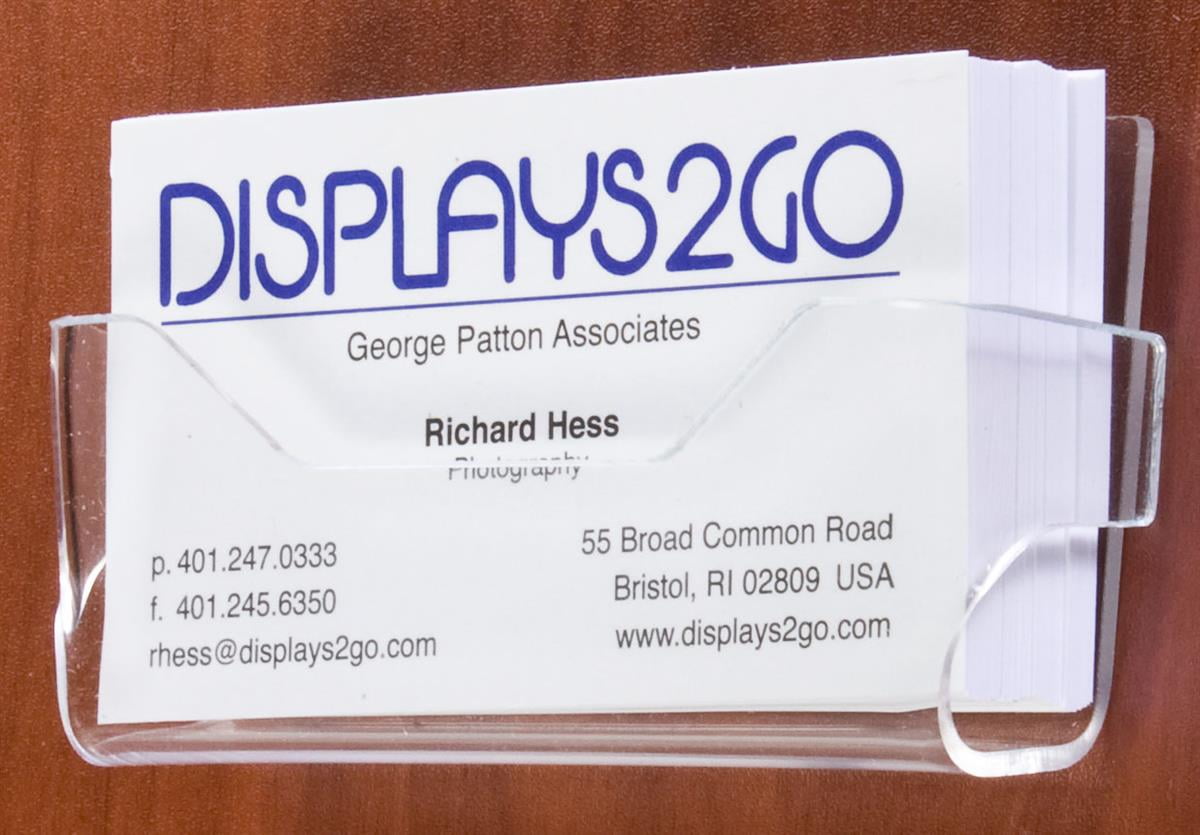 Set of 25, Business Card Holders, Clear Acrylic, Wall Mounted