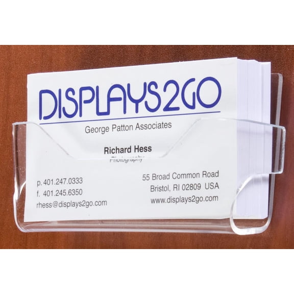 Set of 25, Business Card Holders, Clear Acrylic, Wall Mounted
