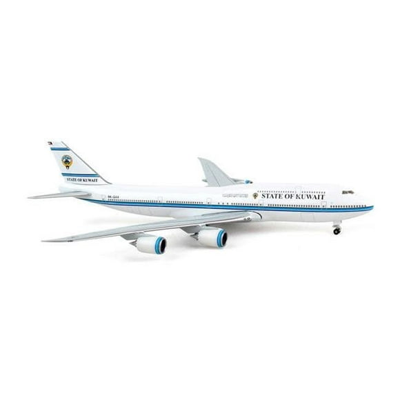 Hogan 500 Échelle Moulée sous Pression HG5514 1-500 État de Kuwait 747-8 REG N ° 9K-GAA Ailes Non Fléchies