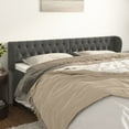 thumbnail image 5 of vidaXL Headboard with Ears Dark Gray 64.2"x9.1"x30.7"/34.6" Velvet, 5 of 35