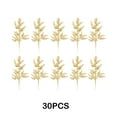 thumbnail image 2 of Cateissary 30 pack/lote DIY diversión con decoraciones para árboles de Navidad blancas ramitas de purpurina para artículos versátiles oro 30 Uds., 2 of 6