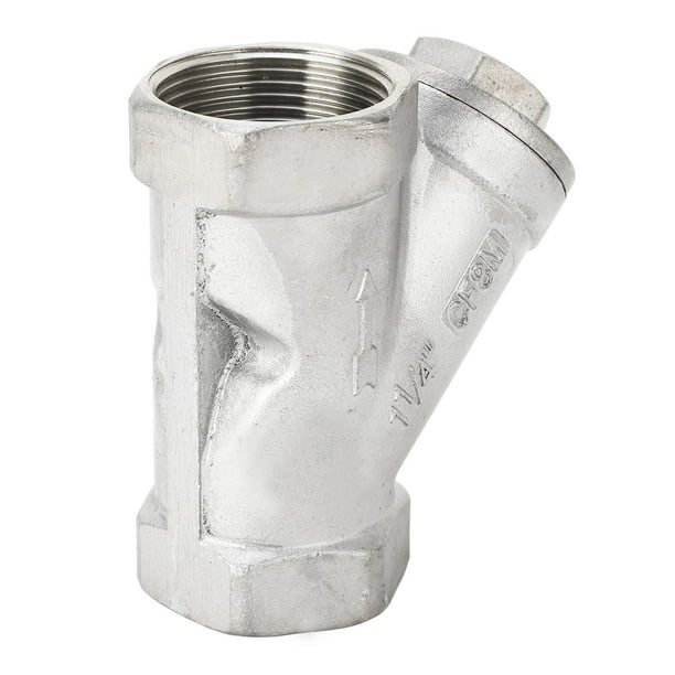 Filtro en Y ANGGREK 1-1/4 pulgadas DN32 Acero inoxidable 304 Baja resistencia para agua aceite gas