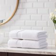 thumbnail image 5 of Hotel Style 58”L x 30”W Egyptian Cotton Bath Towels, Arctic White, 2 Pack, 5 of 5