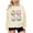 Beige, variant on Gunia Womens Halloween Ghost Sweatshirt Fashion Cute Casual Print Round Neck Hoodless Long Sleeve Hoodie Pullover Tops Fall Trendy Clothes Beige S-2Xl