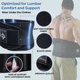 thumbnail image 4 of Cinturón de soporte lumbar elástico para mujeres y hombres - Soporte lumbar ajustable para aliviar el dolor de hernia discal, levantar objetos pesados, hacer ejercicio y entrenar - Solución para el do, 4 of 5
