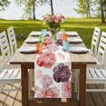 thumbnail image 4 of Table Runners 90 Inches Long Dress Scarves, Red Ombre Spring Floral Farmhouse Coffee/Dining/Kitchen Table Runner for Living Room, Summer Botanical Flowers 13x90 Inch, 4 of 9