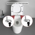thumbnail image 5 of Bisagra para asiento de inodoro, fijaciones de bisagras de liberación rápida, con fijación de tornillo de goma, se adapta a bisagras de tapa superior de inodoro Rojo Verde  Cocina, Decoración y Otros, 5 of 5
