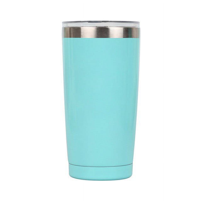 Taza de acero inoxidable para automóvil de 20 oz, taza térmica de acero inoxidable de doble capa, taza de hielo portátil para automóvil