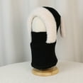 thumbnail image 3 of Auroural Ski Mask Balaclava Winter Face Mask for Kids Warm Hood Cover Hat Cap Scarf 4-14 Years Old Children's Hat Cute Ear Pullover Hat Winter Plus Velvet Warm Mask Neck Integrated Knitted Hat Black, 3 of 4