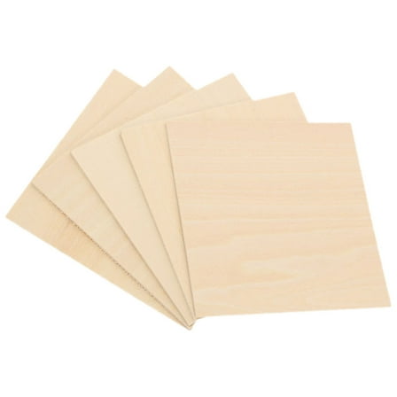 HOMEMAXS 5 Pcs Plywood Boards Basswood Planks 30.00X30.00X0.30CM