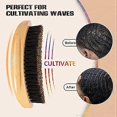 thumbnail image 2 of Cepillo 360 Wave con cerdas suaves de jabalí para hombres, cepillo curvo para barba y cabello para peinar., 2 of 5