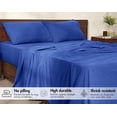 thumbnail image 6 of RUVANTI Flannel Sheets – Queen Sheet Set, Ultra Soft & Cozy Double Brushed, 15" Deep Pocket, 360° Elastic For Secure Fit, No Pilling, 4 Pieces (Flat, Fitted, 2 Pillowcases), Royal Navy, 6 of 8
