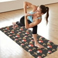 thumbnail image 6 of Red Brown Mushroom Black Pattern Hot Yoga Mat Towel Non Slip for Hot Yoga - Quick-Drying Yoga Mat Cover with 4 Corner Pockets with Travel Bag - Hot Yoga Towel Non Slip 70"x26", 6 of 6