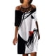 thumbnail image 1 of Vestidos Para Mujer Moda Cuello Redondo Estampado Suelto Cómodo 1/2 Manga Mini Vestido Odeerbi ODB124386, 1 of 6