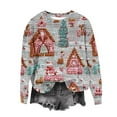 thumbnail image 5 of LEBONYARD Women's Trendy Round Neck Christmas Cute Printed Long Sleeve Loose Warm Fitting Pullover Blouse Casual Crew Neck Hoodless Sweatshirts, 5 of 5