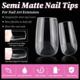 thumbnail image 2 of Puntas de gel Fake Nails LuckForever, 240 unidades, cortas y cuadradas, de cobertura completa, 2 of 7