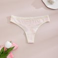 thumbnail image 2 of GEWSEY Women's Triple Twist Mesh Hip G Thong Bowknot Panties (Pink, M), 2 of 3
