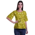 thumbnail image 2 of Moomaya Haut Col Rond Imprimé pour Femme Blouse Manches Coude Tunique Formelle Wear, 2 of 5