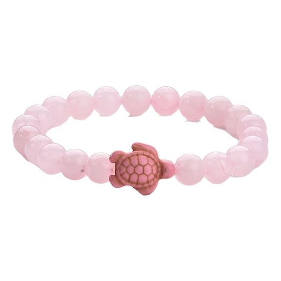 DESIGNICE Beaded Bracelets for Women,Stylish Turtle Figure Women'S Bracelets,Creative Bead Layout Bracelets for Men,Pink