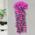 thumbnail image 5 of Fwttom 2.8 FT Violet Artificial Flowers Vines, Colorful Hanging Fake Flowers Silk Violet Simulation Hanging Plant Faux for Wall Decoration Wedding Party Home Decor, Mother's Day Gifts, 5 of 7