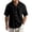 Black, variant on Mens Big and Tall Button Down Shirts Gauze Short Sleeve Collared Shirt Regular Fit Summer Casual Work Clothes Casual Textured Tops,Khaki,XXXL