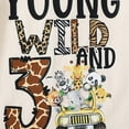 thumbnail image 4 of TTUHYWXI Kids Toddler Baby Boys Girls Birthday T-Shirt Wild One/Two/Three/Four Years Jungle Safari Animal Shirt (Beige, 12-18 Months), 4 of 4
