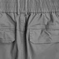 thumbnail image 5 of Men's Cargo Pants Casual Solid Color Cargo Pockets Elastic Rope Waist Casual Cargo Pants Full Length Pants Dark Gray, 5 of 9