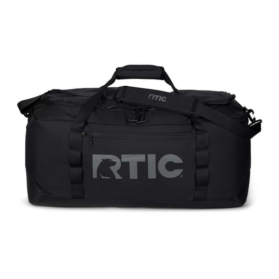 RTIC Road Trip Duffle Bag for Men and Women, Traveling Tote for Camp, Travel, Gym, Weekender, Camping, Overnight, Carry On, Sports, Spacious, Water Resistant, Large, Black