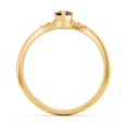 thumbnail image 4 of Birthstone Heart Ring with Shoulder Accents - Garnet (January), 4 of 4