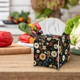 thumbnail image 5 of FUIALDOLG Tissue Box Cover Sunflower Daisy Floral Square Waterproof PU Leather Facial Tissue Box Holder for Dresser Bathroom Home Decor, 5 of 7
