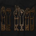 thumbnail image 2 of Inclusive Be Kind Sign Language Men's Graphic T Shirt Tees Brisco Brands S, 2 of 6