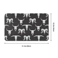 Bathroom Rugs Mat Black white goat skull Entryway Indoor Door Mat