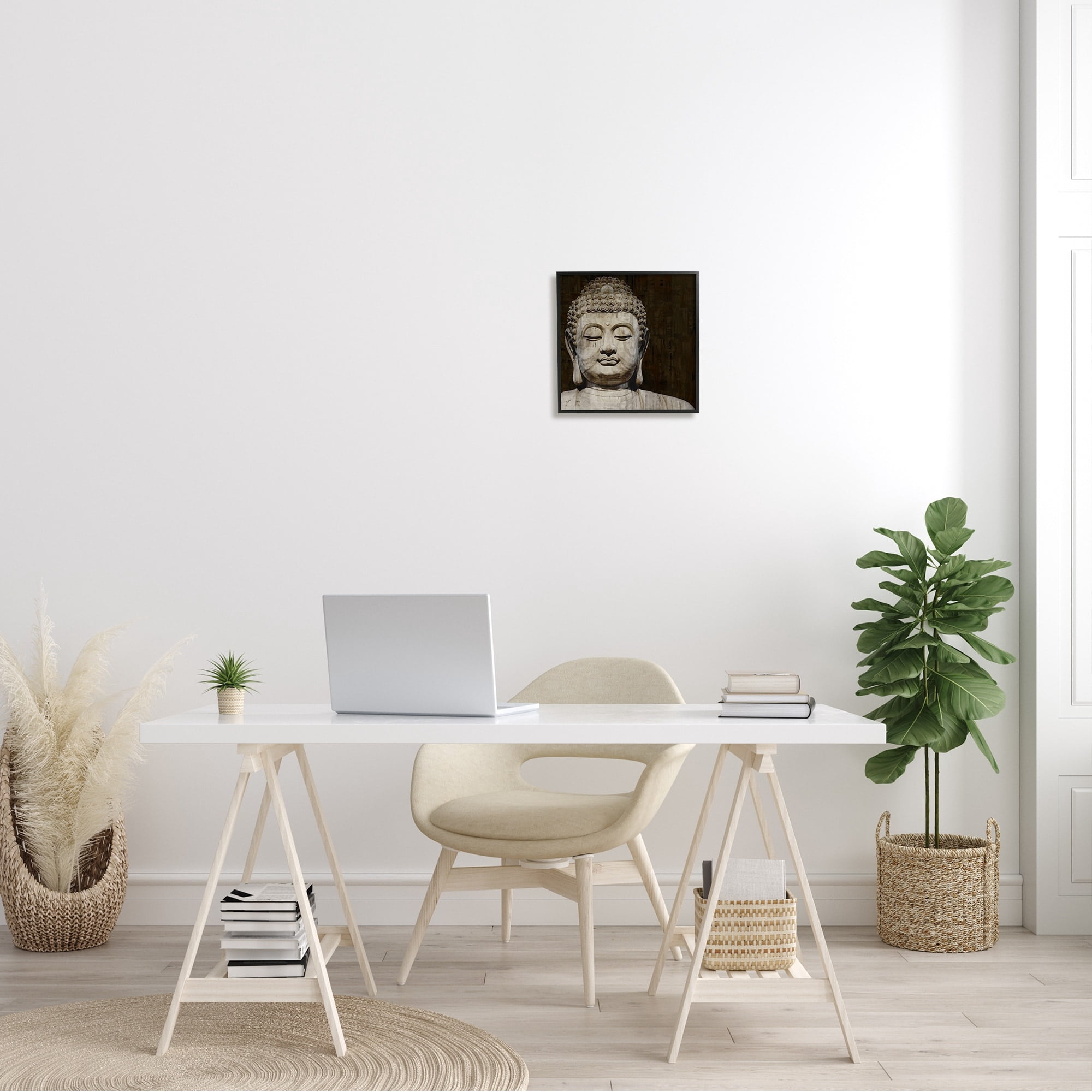 Stupell Industries Closed Eye Buddha Shrine Figure Portrait, 17 x 17,Design by Tom Bray