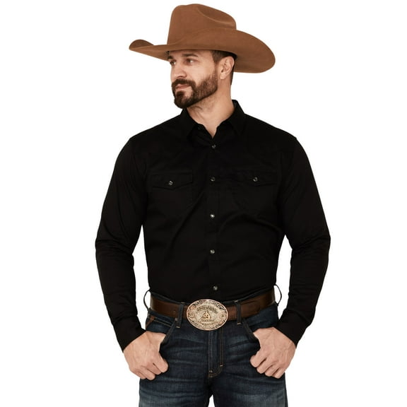 Cody James Men's Solid Treadstone Long Sleeve Pearl Snap Western Shirt - CMHO21W99-BLK XX-