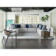 thumbnail image 3 of Universal Black Wood & Cane Accent Chair in Gray Performance Fabric, 3 of 3