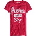 thumbnail image 1 of Aeropostale Aero 1987 Ny Painted Look Camiseta gráfica para mujer, rosa, XS, 1 of 1