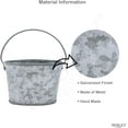 thumbnail image 6 of Hosley Set of 6 Mini Oval Tub Galvanized Planter 3.8 Inches Long Ideal for Floral Arrangements DIY Craft and Floral Projects Gifts Baskets Party Favors P9, 6 of 9