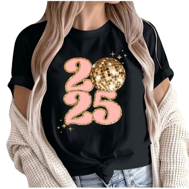 Camisetas de Manga Corta para Mujeres, Camiseta de Cuello Redondo Impresa de Moda, Primavera Y Verano Casual