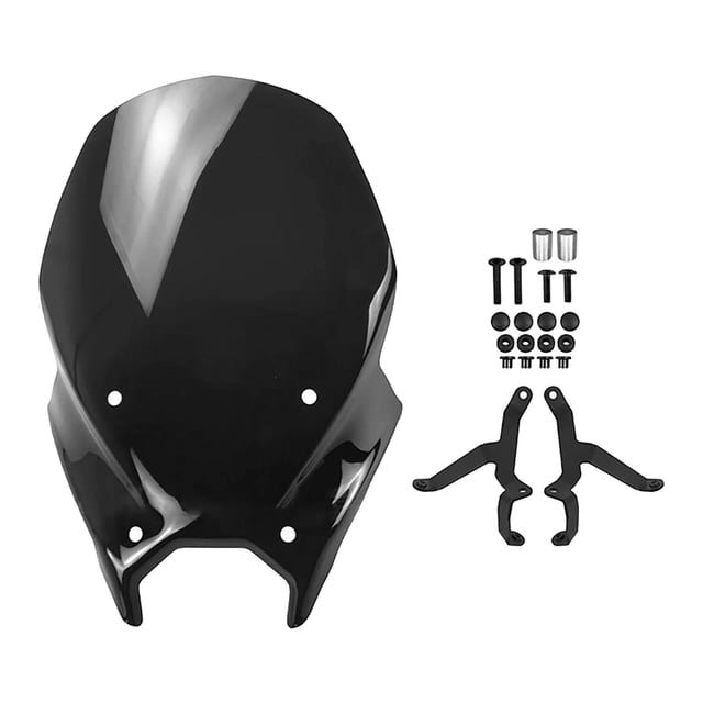 Parabrisas de motocicleta, pantalla para parabrisas, componente de conducción cómoda, repuesto, reparación Negro