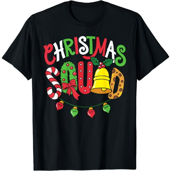 Christmas Squad Family Matching Pajama Funny Women Girls Xmas T-Shirt