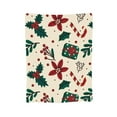 thumbnail image 5 of LNWH Retro Happy Christmas Background Pattern Throw Blanket, Flannel Sofa Blankets for All Seasons, 40"x30", 5 of 8