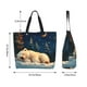 thumbnail image 5 of Fotbe Starry Sky Sleep White Bear Bolsa Tote Estética de Lona con Estampado para Mujer - Bolsa Reutilizable de Hombro Casual para Vacaciones, Compras, Trabajo y Gimnasio, 5 of 8