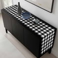 thumbnail image 5 of Black White Plaid Table Runner 120 Inches Long, Modern Simple Buffalo Check Gingham Kitchen Coffee Dining Table Decoration for Home Party Birthday Wedding Home Decor 13x120 Inches, 5 of 8