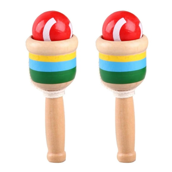 Wooden Kendama Toys for Playing Assorted Color Synthetic Material Handeye Coordination Toy 2Pcs