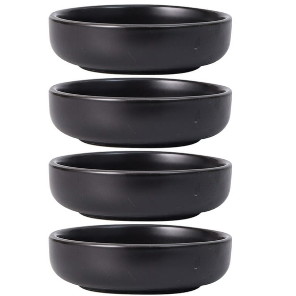4Pcs Ceramic Dipping Bowls Japanese Style Seasoning Dishes Soy Sauce Dishes Mini Dipping Bowls