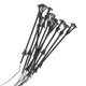 thumbnail image 1 of Model Street Lights Miniature Landscape Simple Design ABS Material Decorative Accessory 2.71X0.35X0.35in 10Pcs, 1 of 1