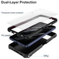 thumbnail image 4 of TJS for T-Mobile Revvl 7 Pro 5G Phone Case, with Screen Protector, Full Body Protective Heavy Duty Hybrid Bumper Cover (Black), 4 of 5