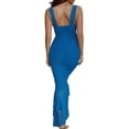 thumbnail image 5 of Yunliwuli Women Sleeveless Bodycon Dress Fishtail Hem V Neck Cutout Ruched Party Dress for Cocktail Beach Club Streetwear, 5 of 9